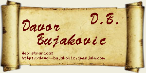 Davor Bujaković vizit kartica